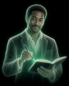 Portrait of Lawrence, a ghostwriter